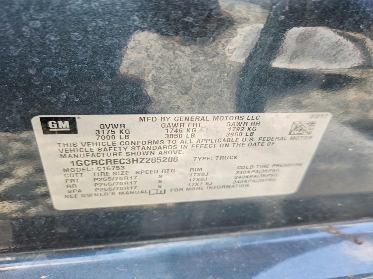 2017 Chevrolet Silverado C1500 LT