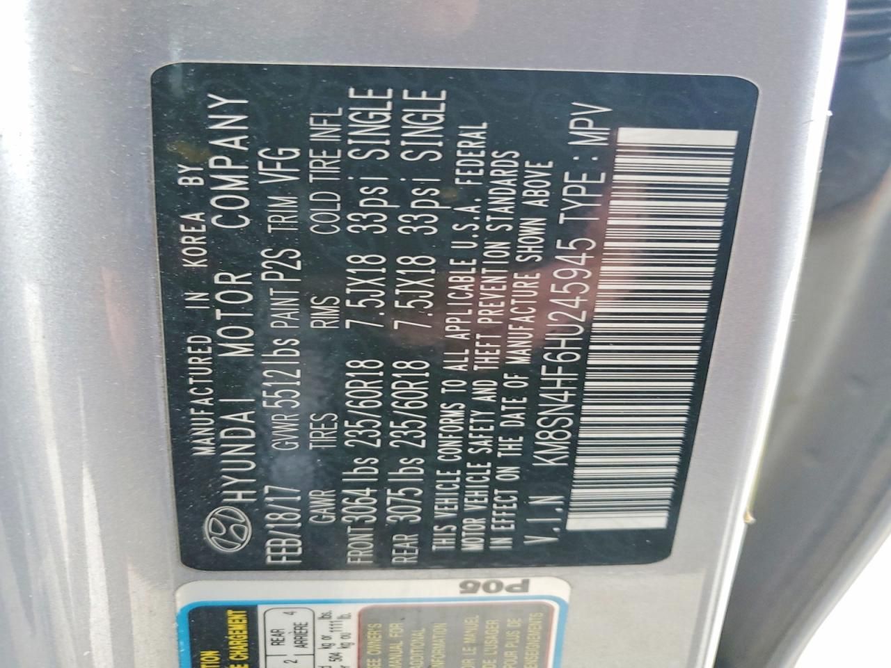 2017 Hyundai Santa fe se