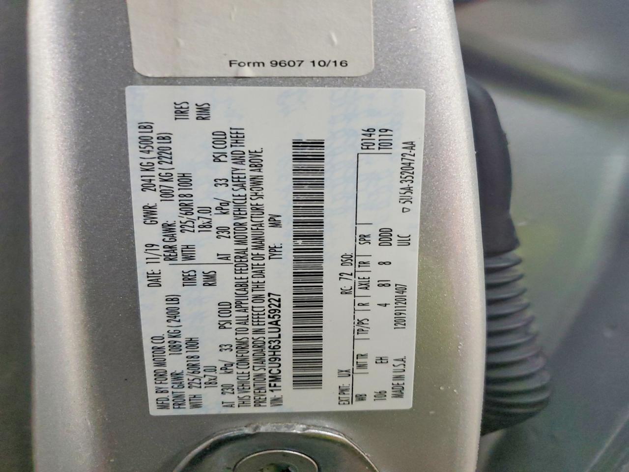 2020 Ford Escape sel