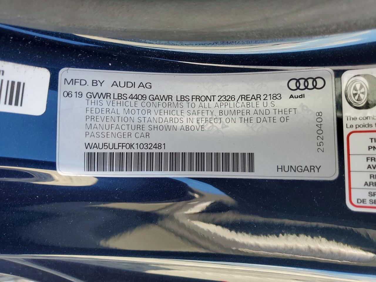 2019 Audi A3 Premium Plus