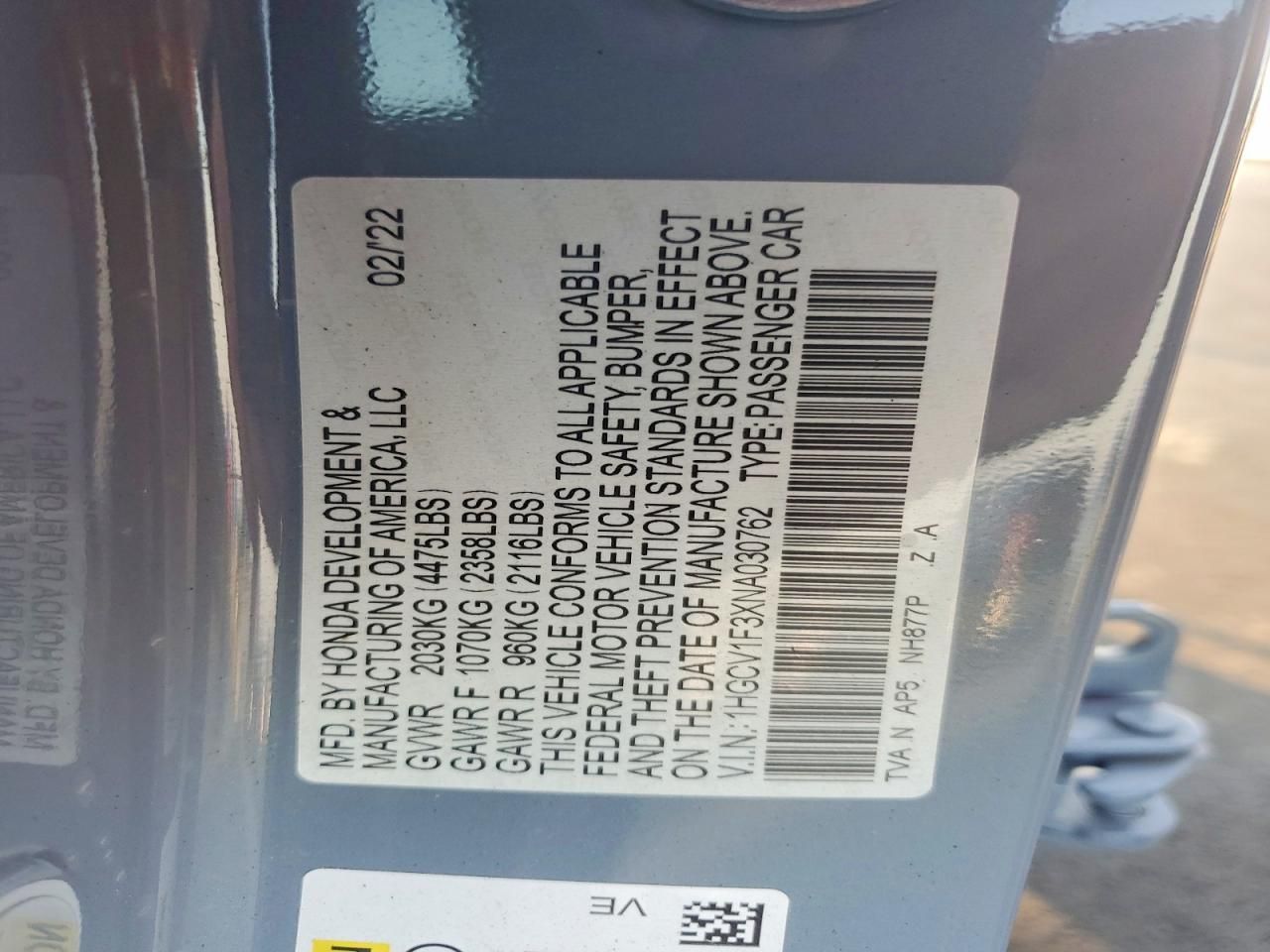 2022 Honda Accord Sport