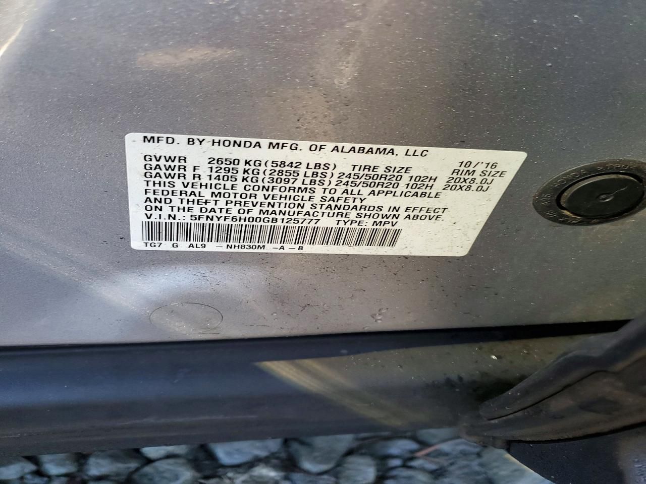 2016 Honda Pilot Elite