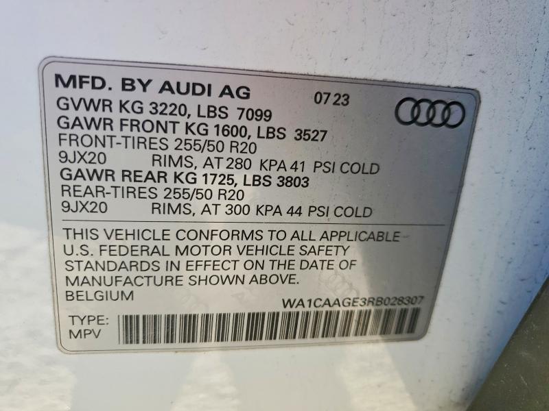 2024 Audi Q8 E-tron Sportback Premium Plus