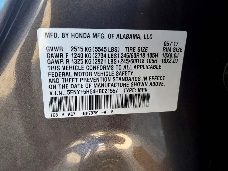 2017 Honda Pilot exl