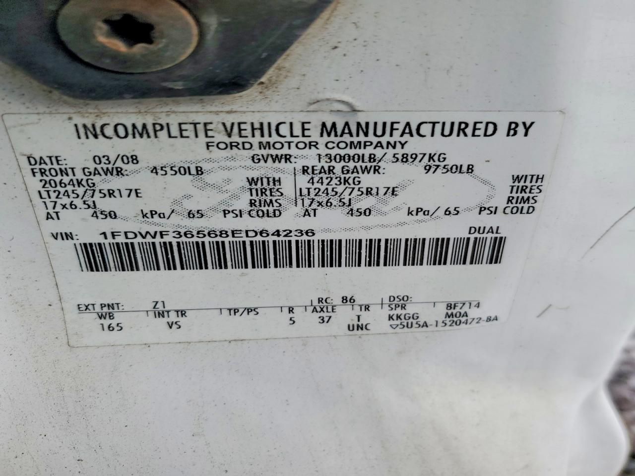 2008 Ford F350 Super Duty Flatbed Truck