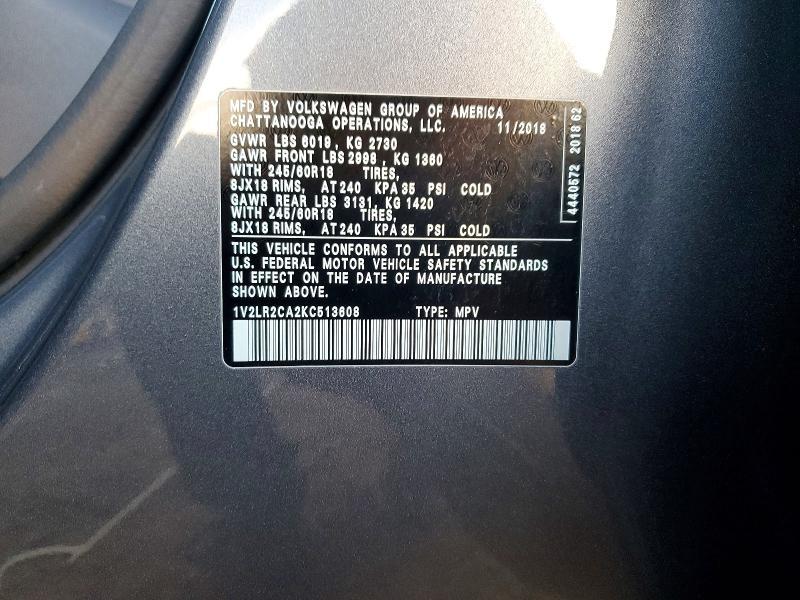 2019 Volkswagen Atlas se