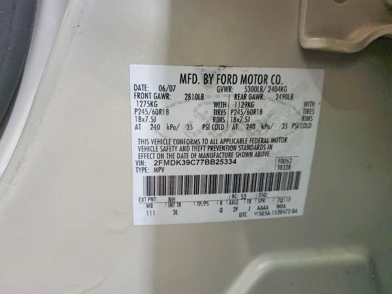 2007 Ford Edge sel Plus