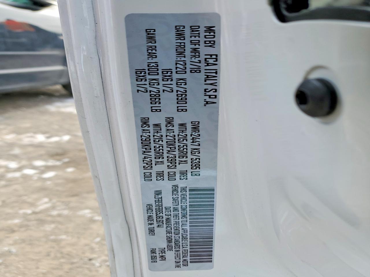 2018 Dodge RAM Promaster City Utility / Service Van