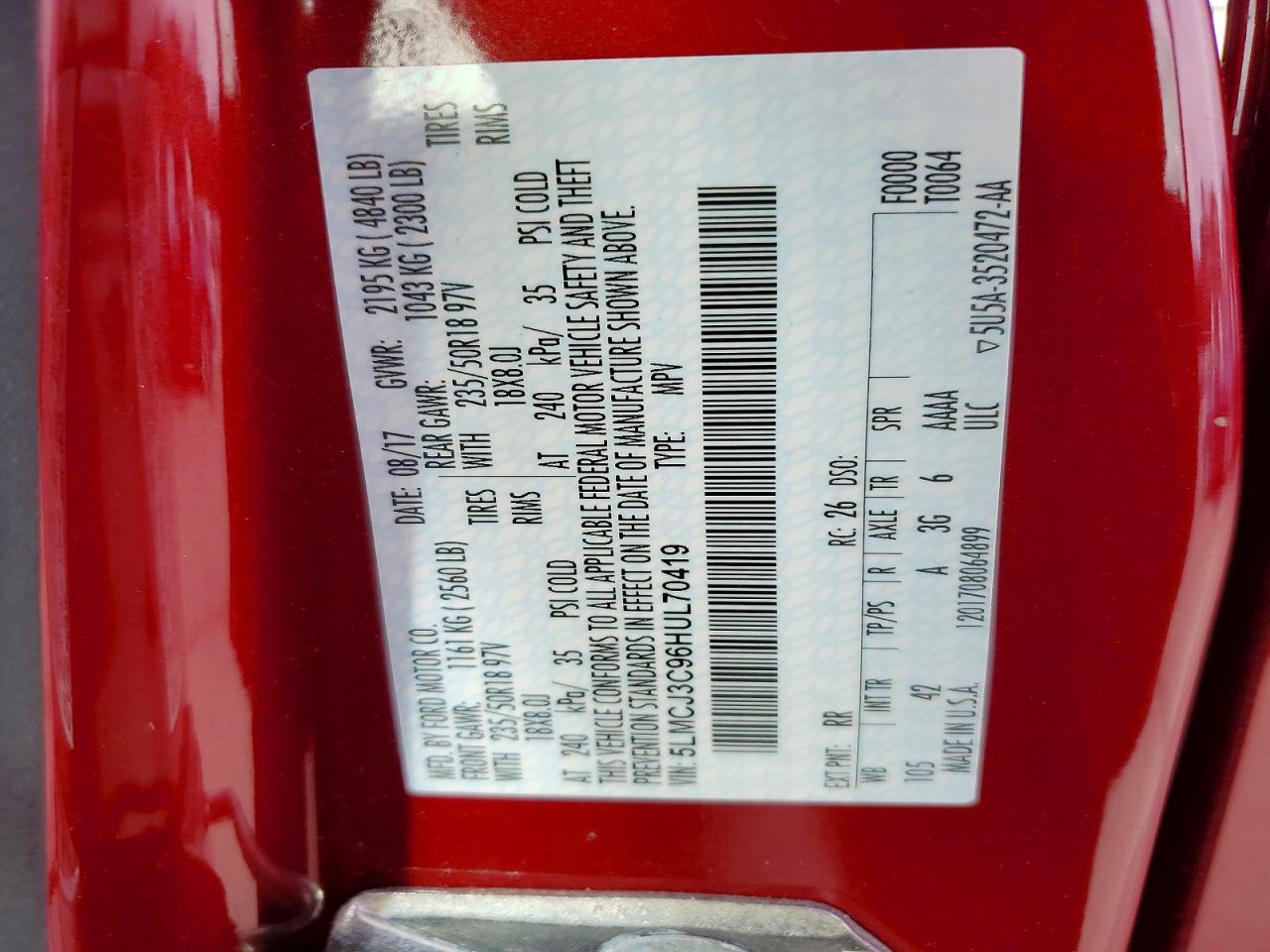 2017 Lincoln Mkc Reserve