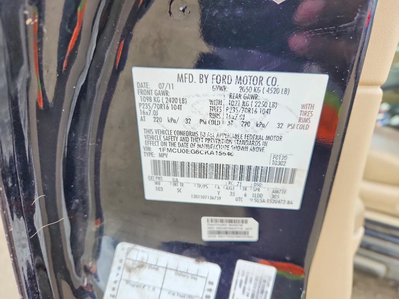 2012 Ford Escape Limited