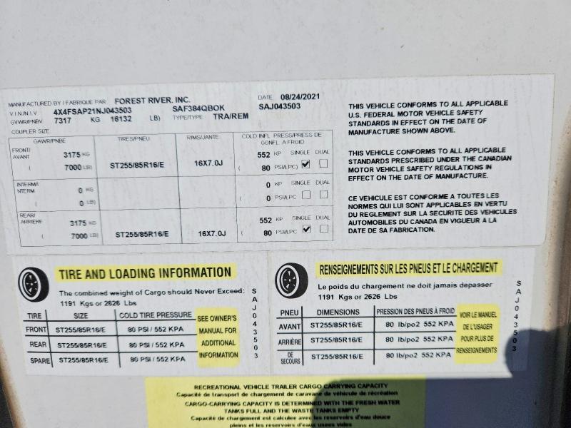 2022 Forest River Sandpiper Towables