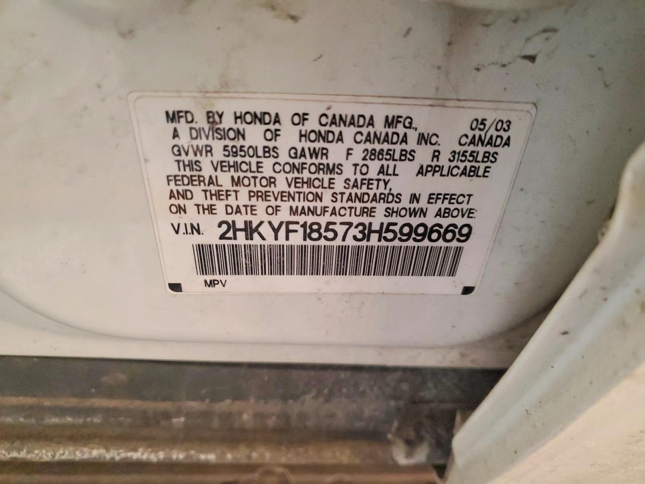 2003 Honda Pilot exl