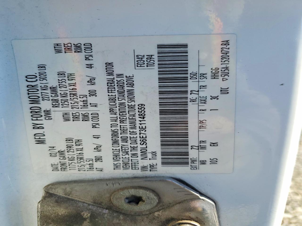 2014 Ford Transit Connect xl