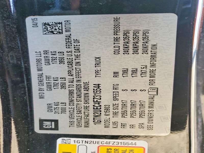 2015 GMC Sierra K1500 sle