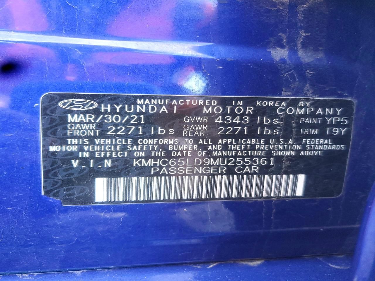 2021 Hyundai Ioniq se