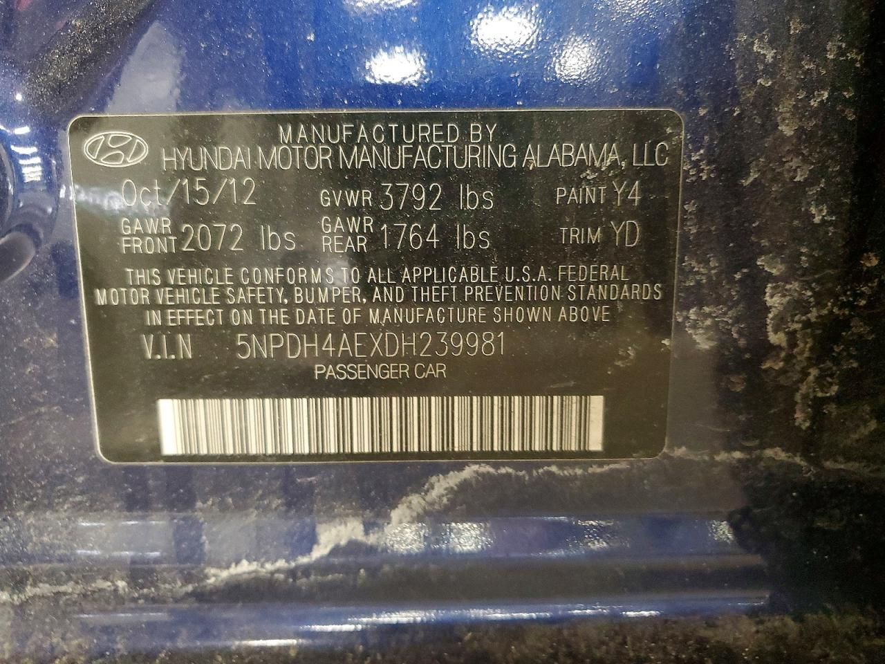 2013 Hyundai Elantra gls