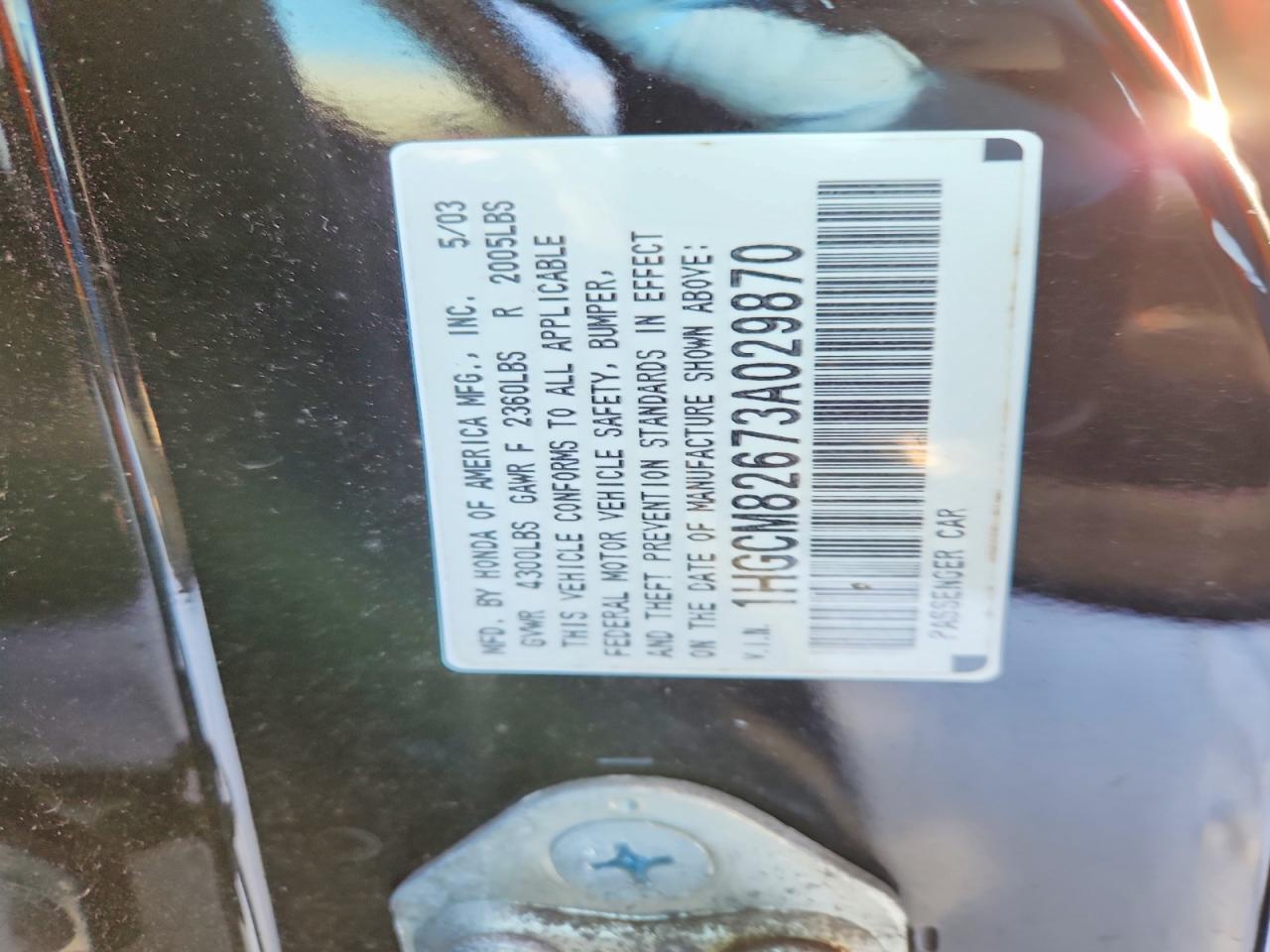 2003 Honda Accord ex