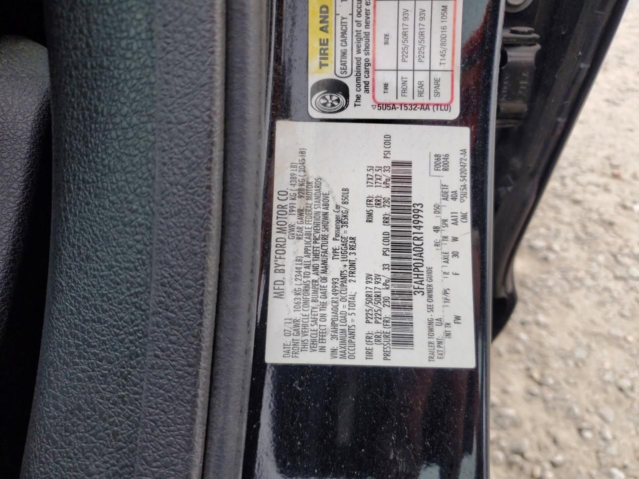 2012 Ford Fusion sel