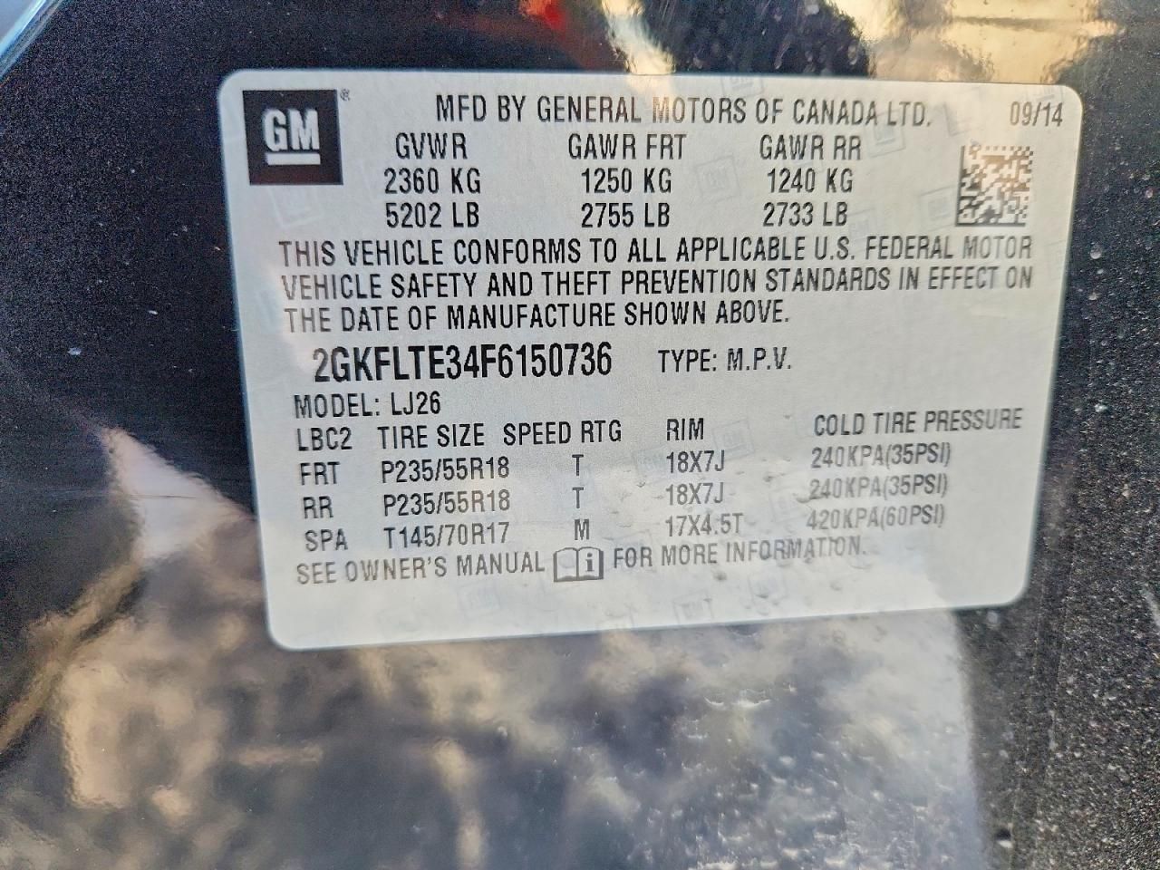 2015 GMC Terrain slt