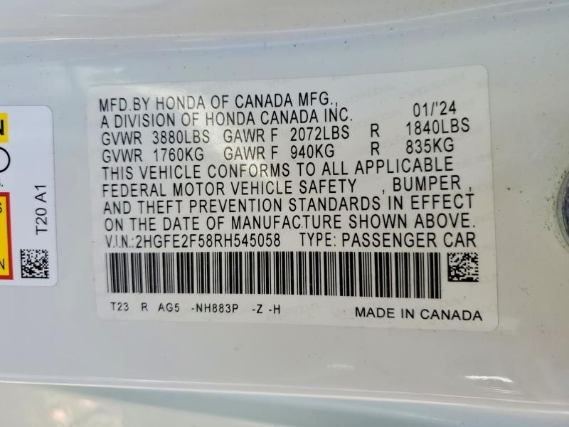 2024 Honda Civic Sport