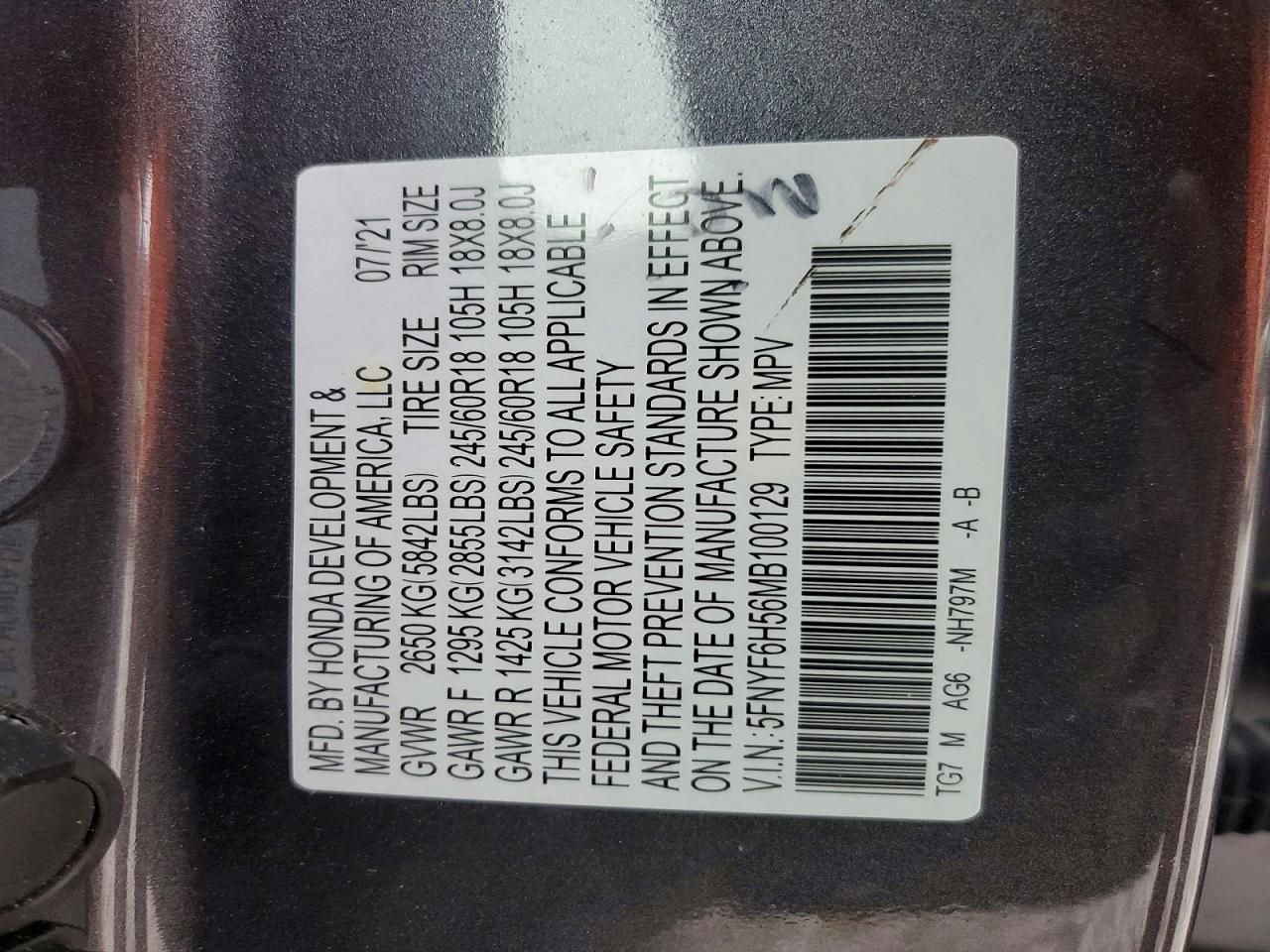 2021 Honda Pilot exl