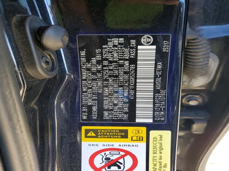 2016 Toyota Camry le