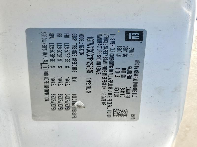 2015 GMC Savana G2500