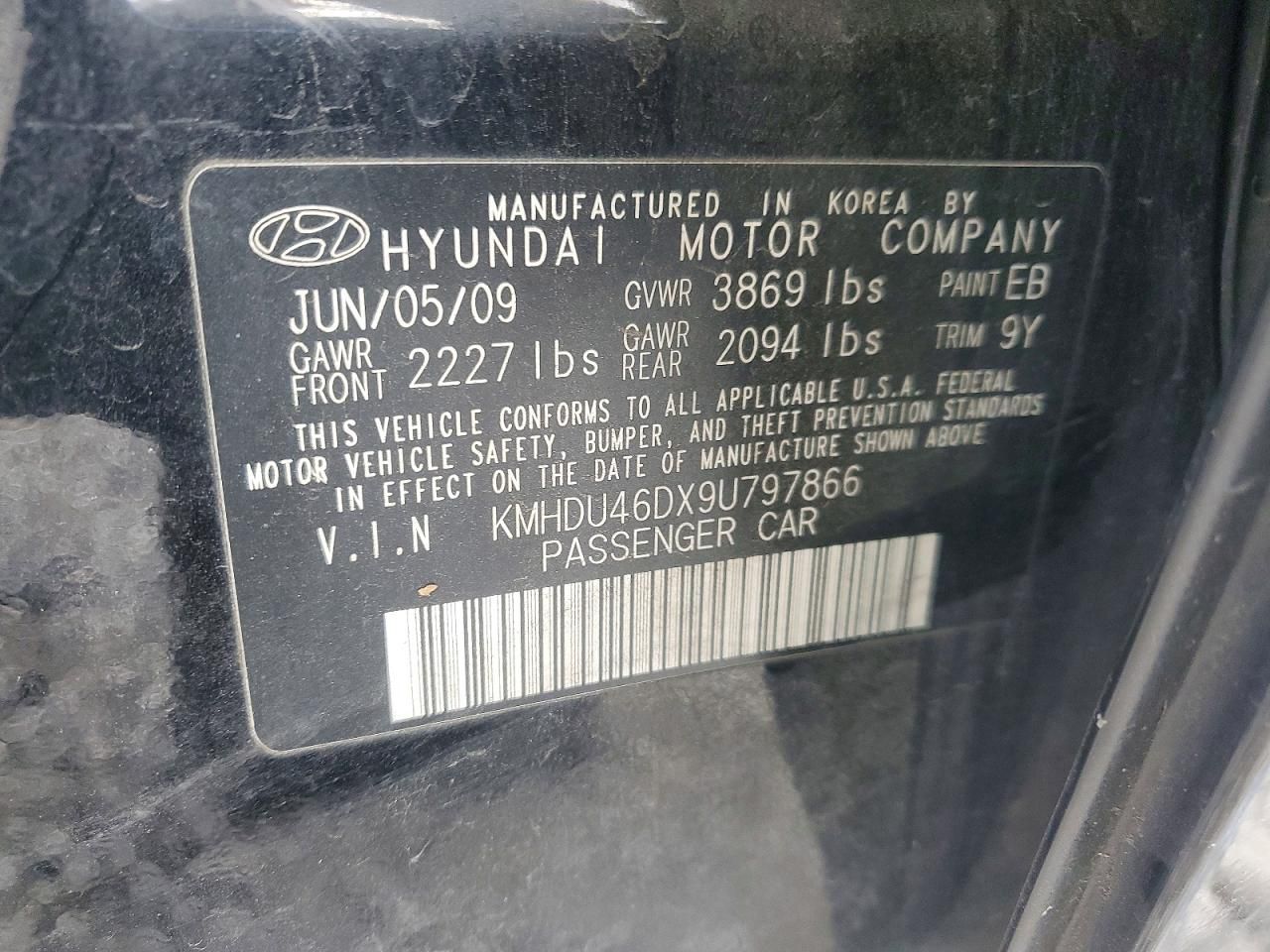 2009 Hyundai Elantra gls
