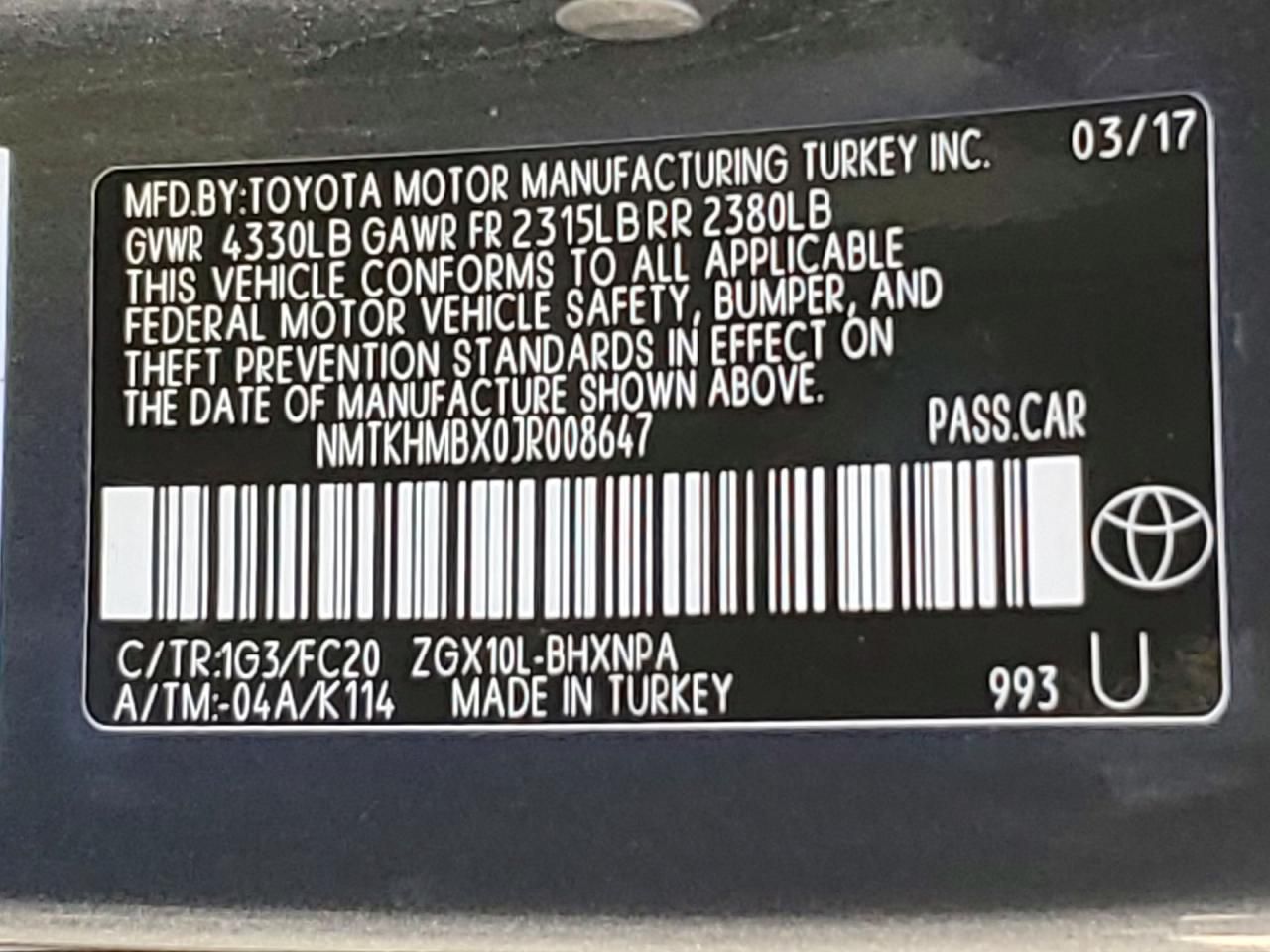 2018 Toyota C-hr xle