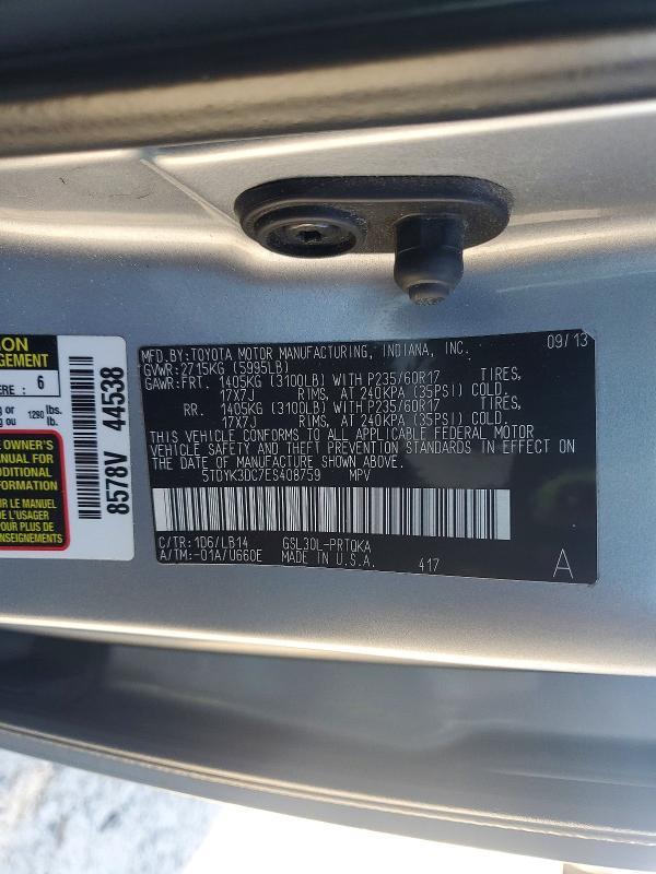 2014 Toyota Sienna xle