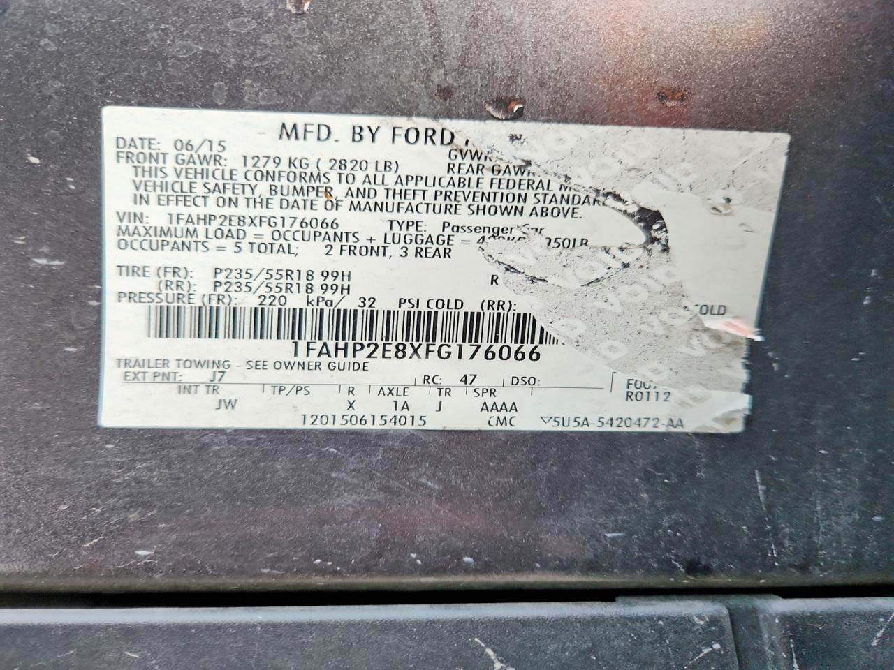 2015 Ford Taurus sel