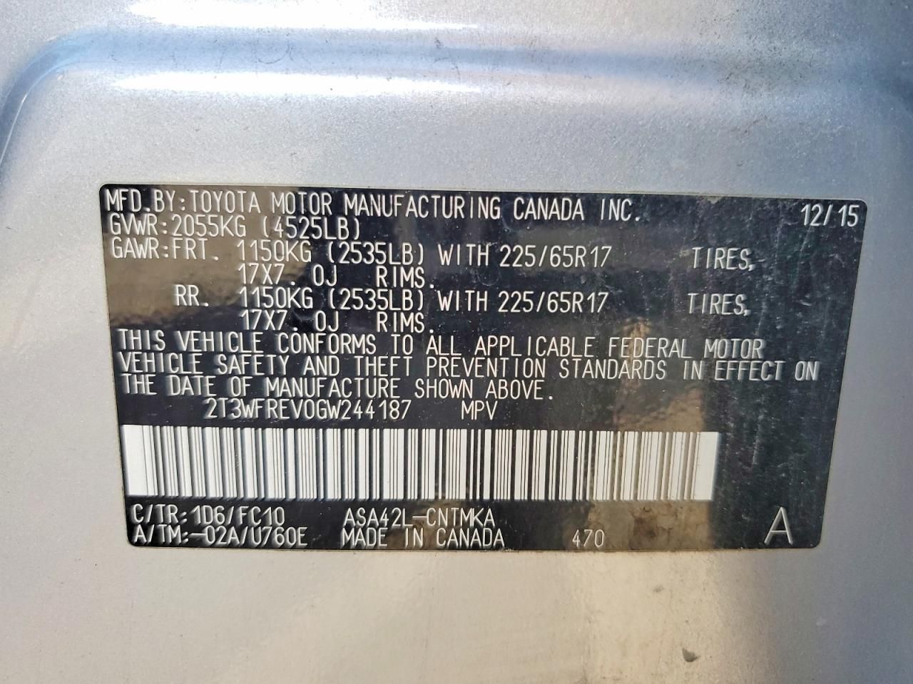 2016 Toyota Rav4 xle