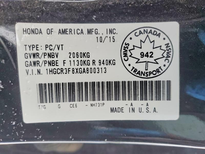 2016 Honda Accord exl