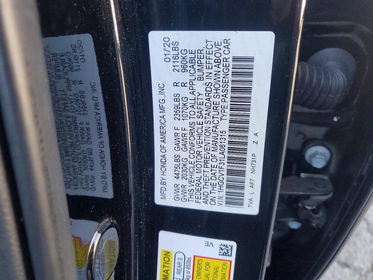 2020 Honda Accord Sport