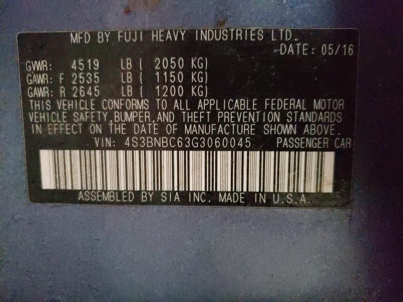 2016 Subaru Legacy 2.5i Premium