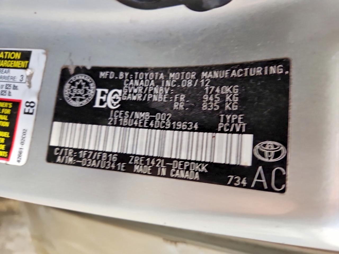 2013 Toyota Corolla Base