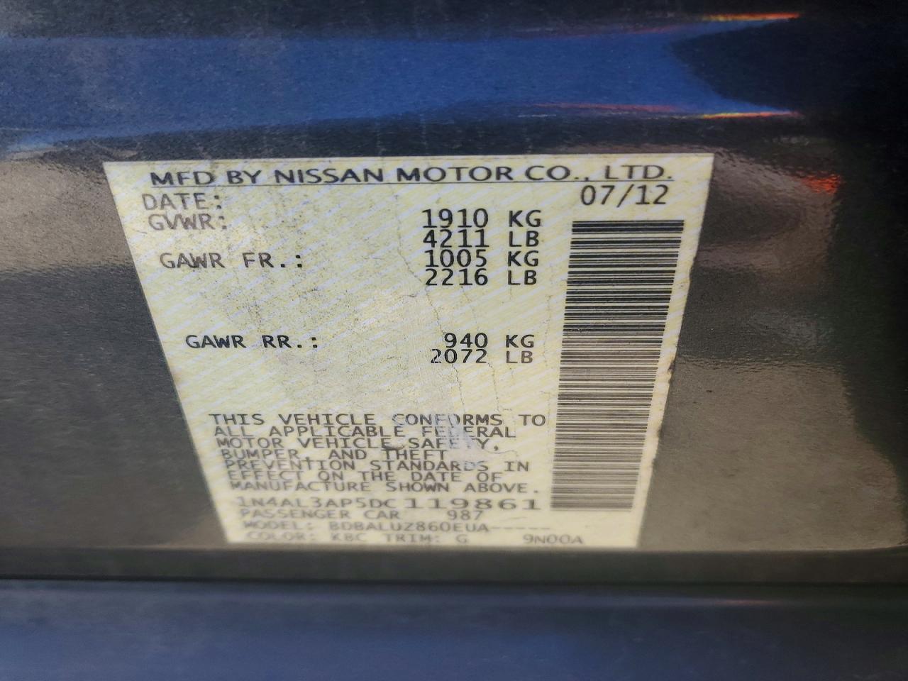 2013 Nissan Altima 2.5