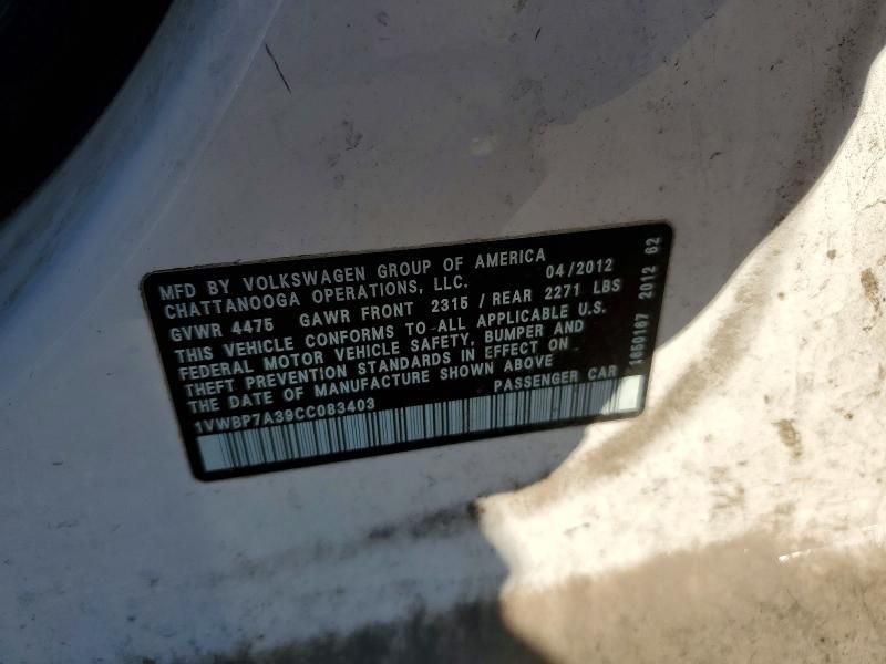 2012 Volkswagen Passat se