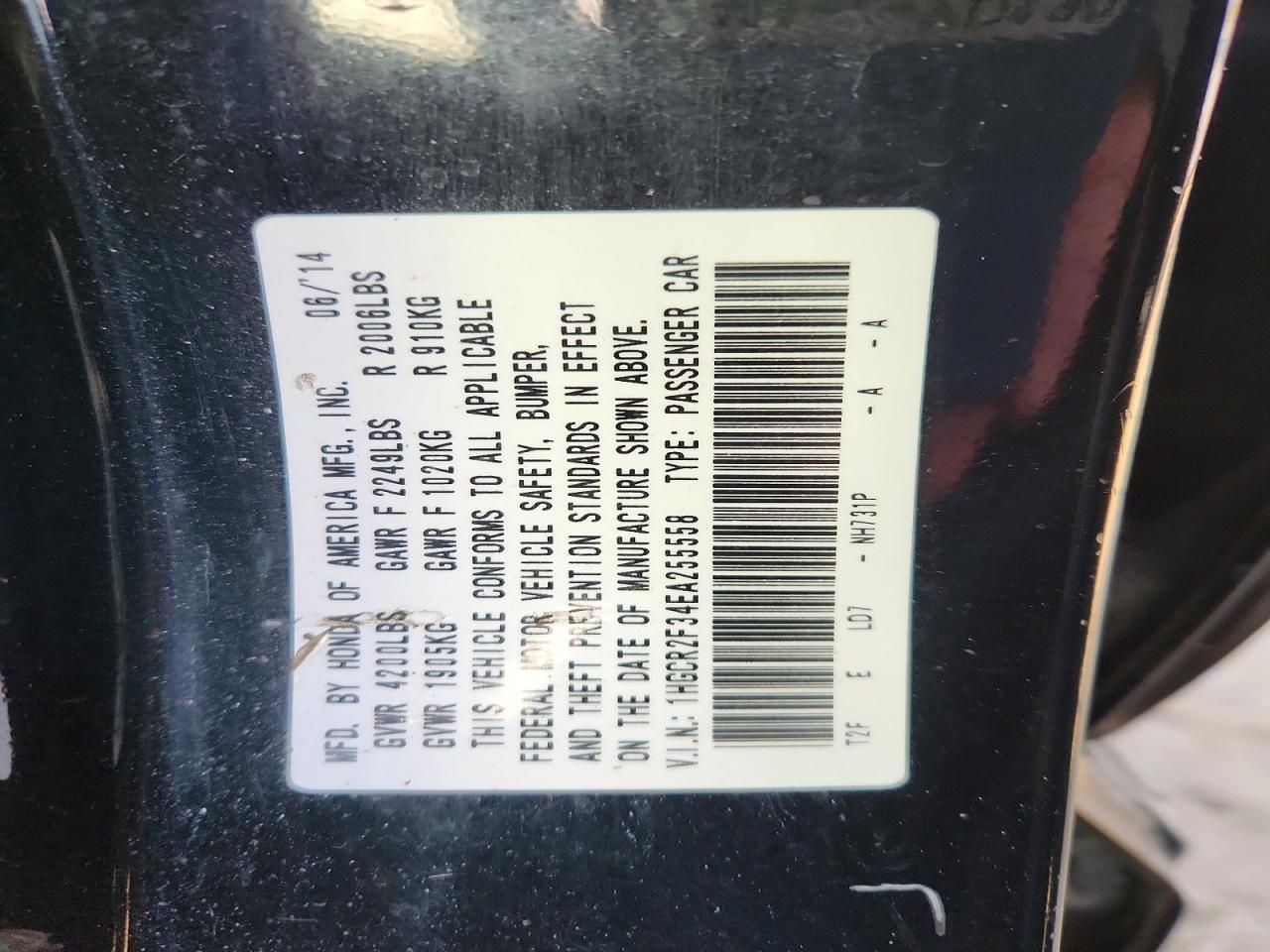 2014 Honda Accord lx