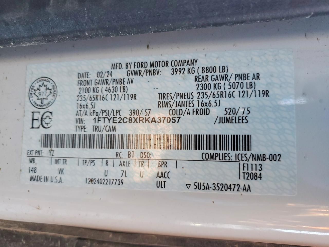 2024 Ford Transit T-150