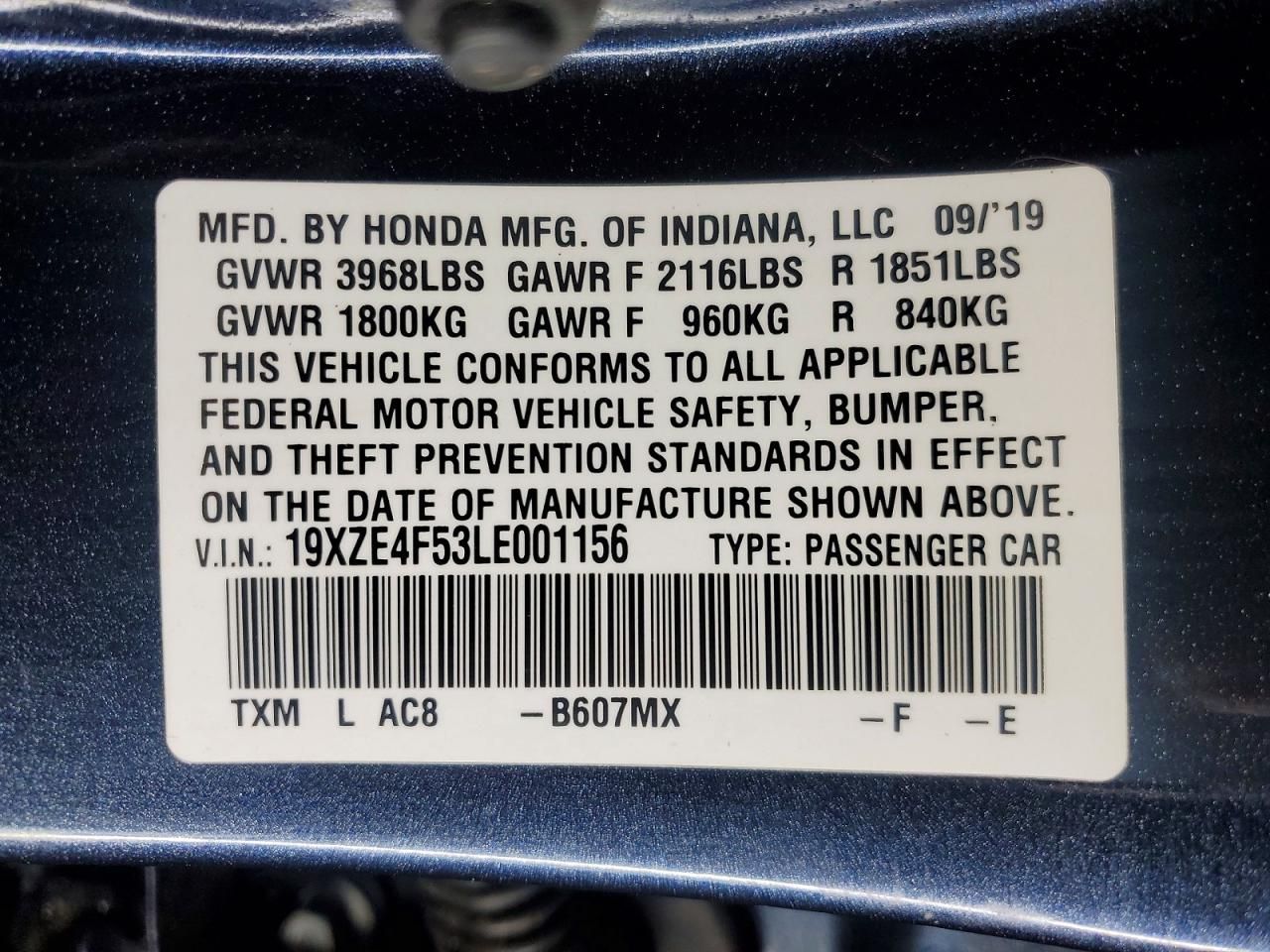 2020 Honda Insight ex