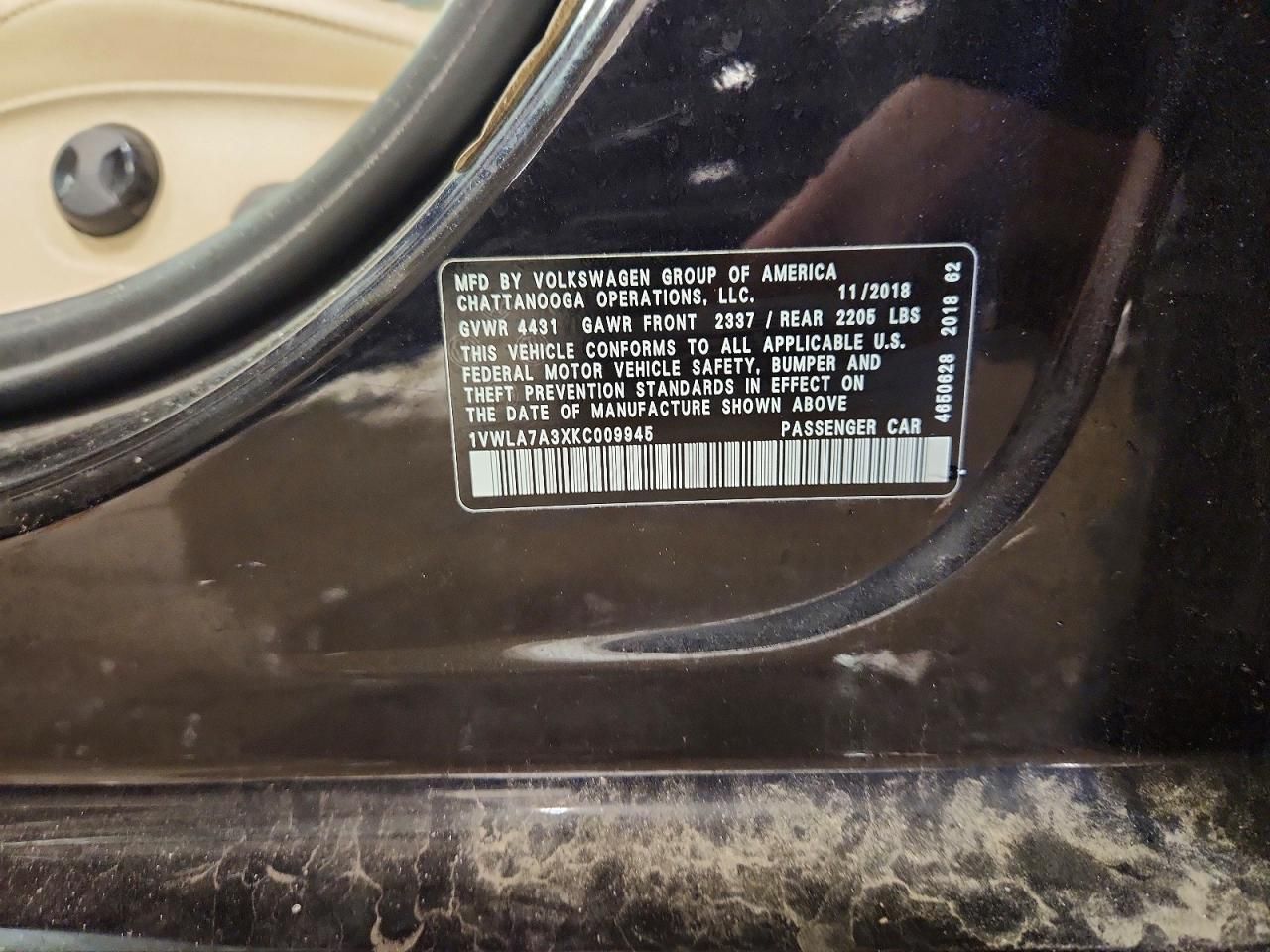 2019 Volkswagen Passat Wolfsburg