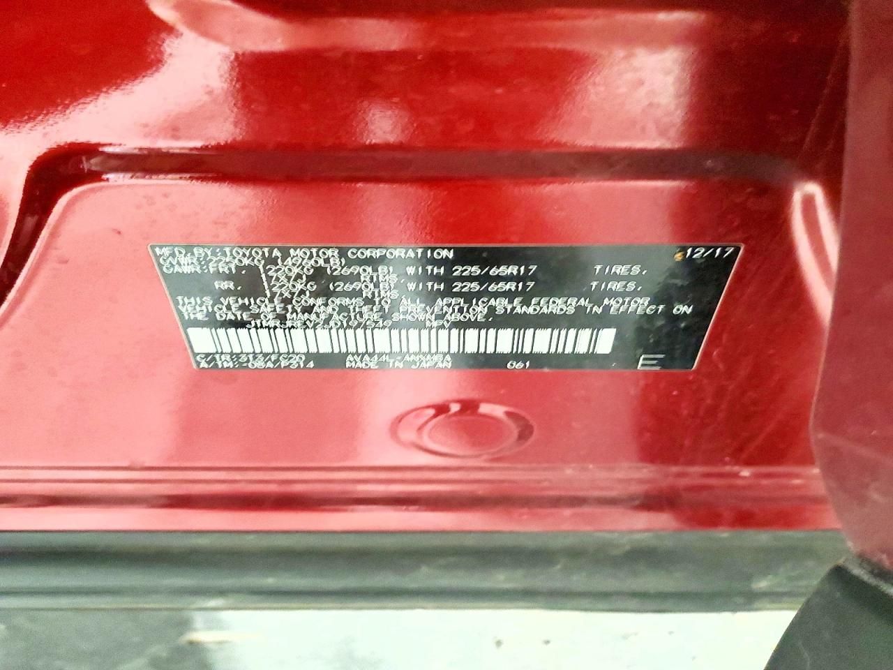 2018 Toyota Rav4 hv le