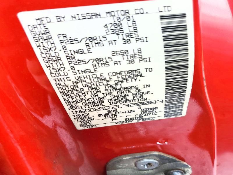 2002 Nissan Frontier King cab xe