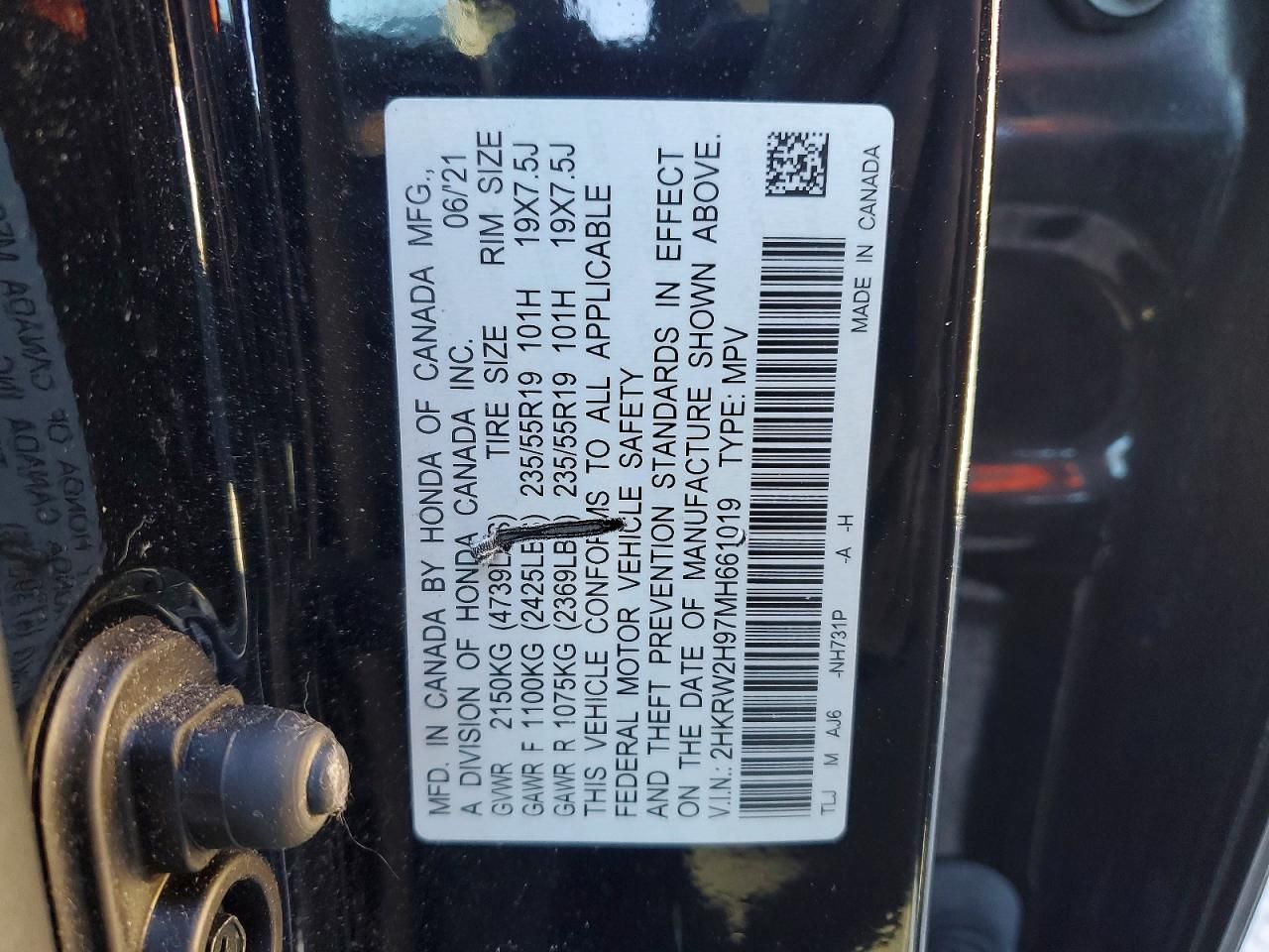 2021 Honda Cr-v Touring