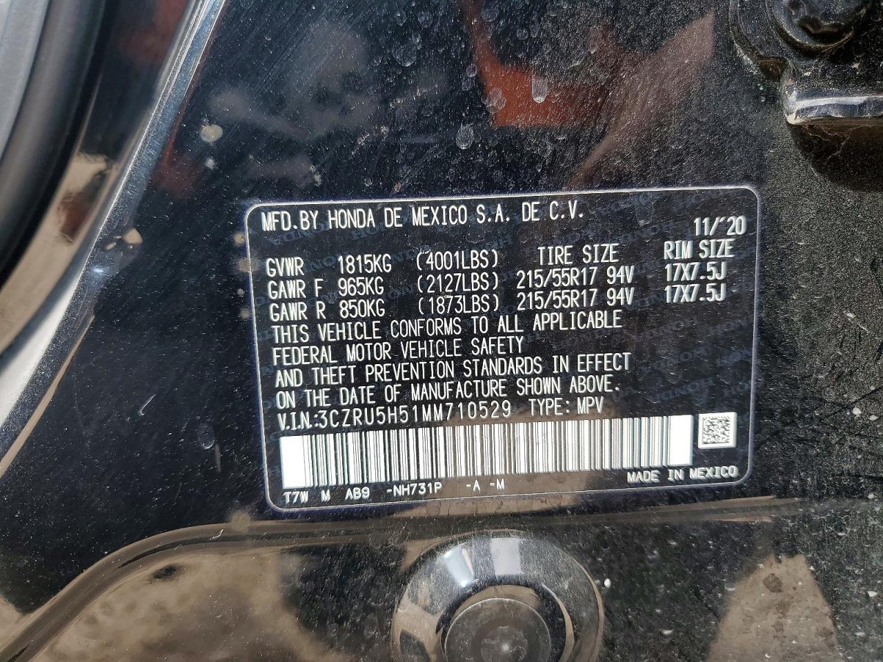 2021 Honda Hr-v ex