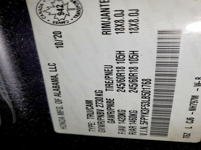 2020 Honda Ridgeline RTL