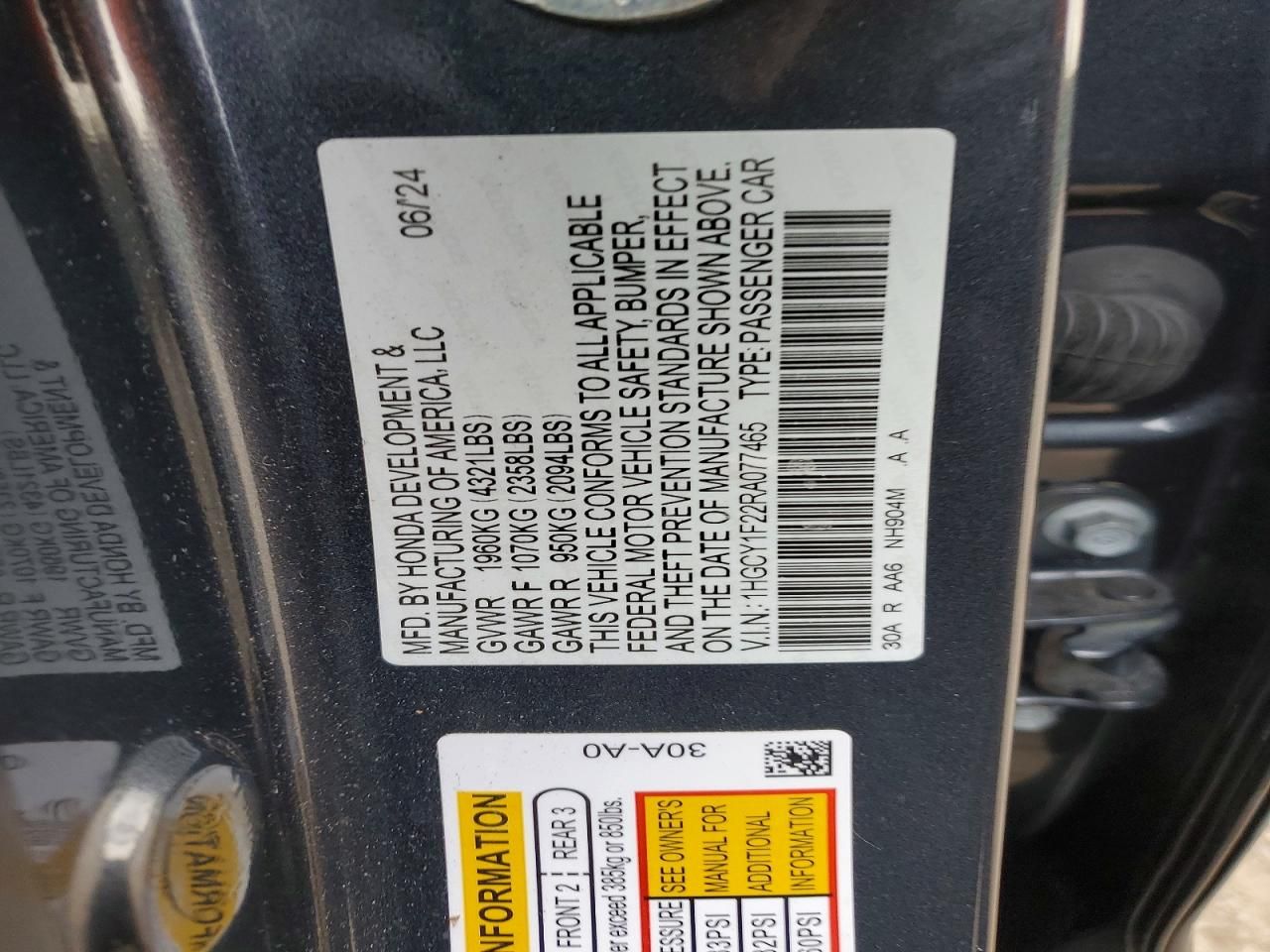 2024 Honda Accord lx