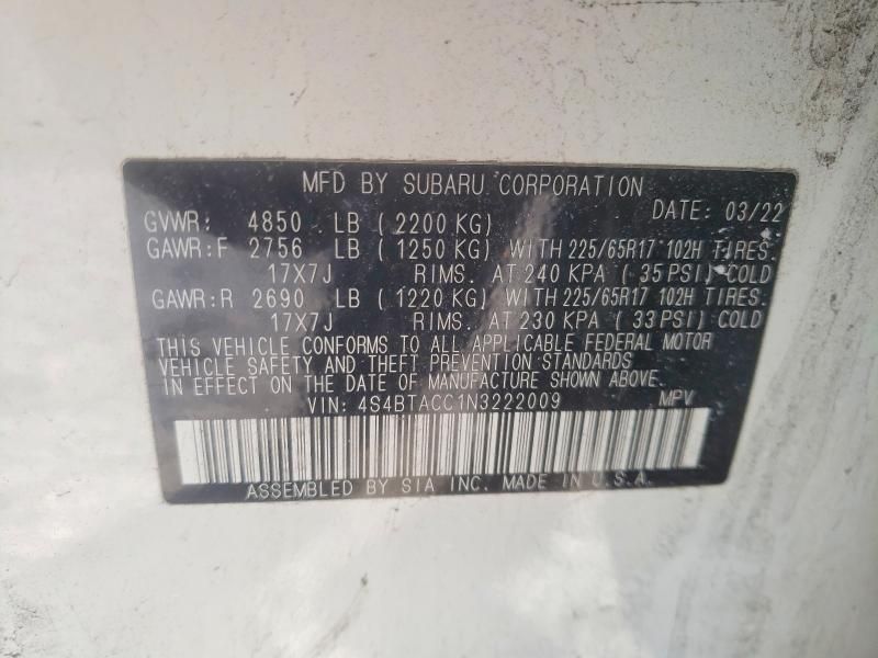 2022 Subaru Outback Premium