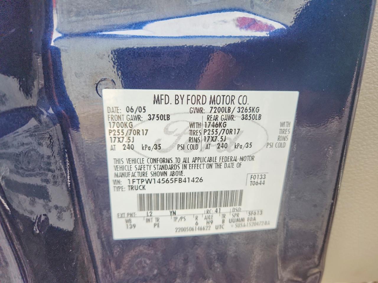 2005 Ford F150 Supercrew
